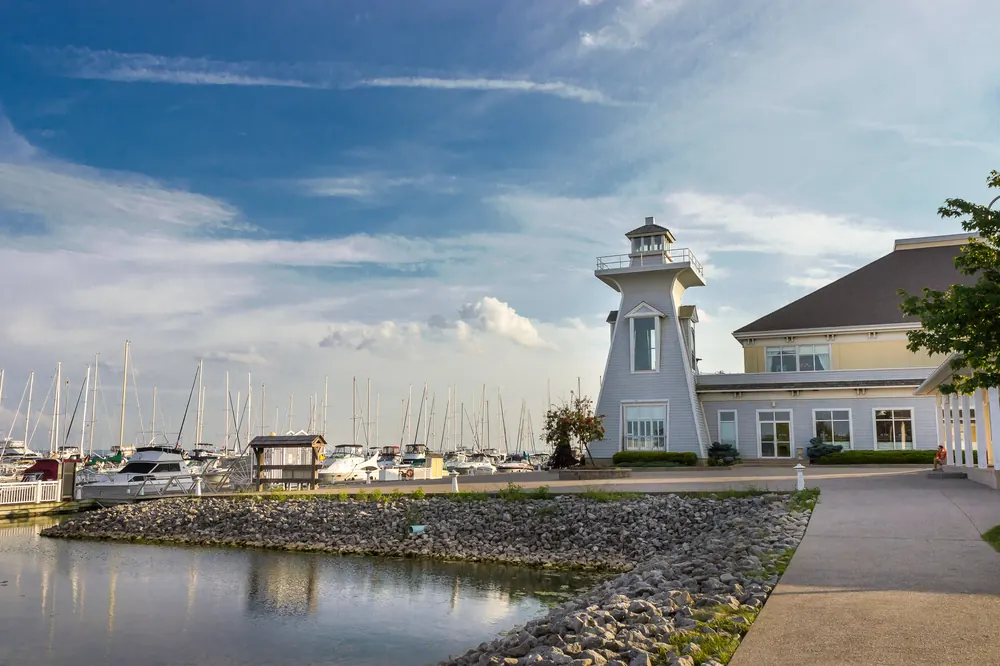 A lighthouse on the Oakville waterfront